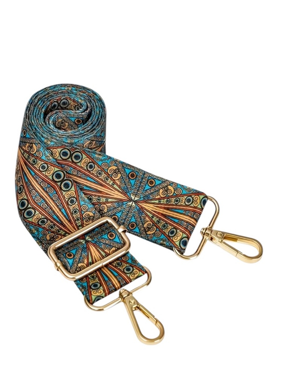 Boho Colorful Patterned Adjustable Length Bag Strap